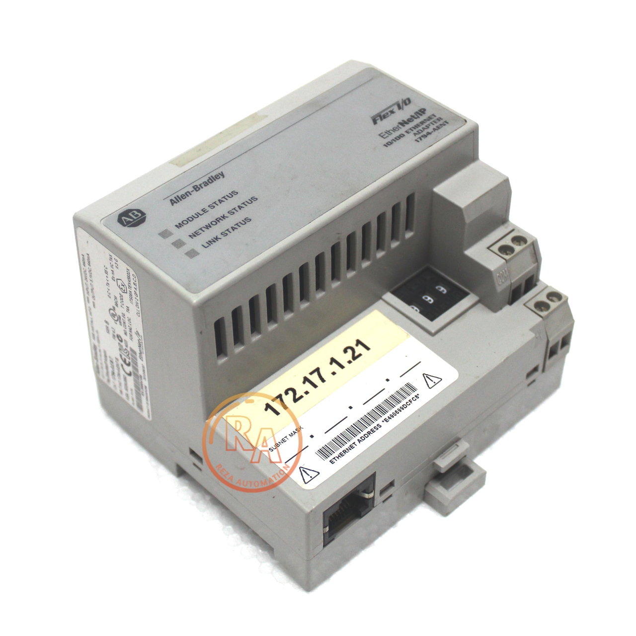 ALLEN BRADLEY 1794-AENT COMMUNICATION ADAPTER FLEX I/O ETHERNET MODULE