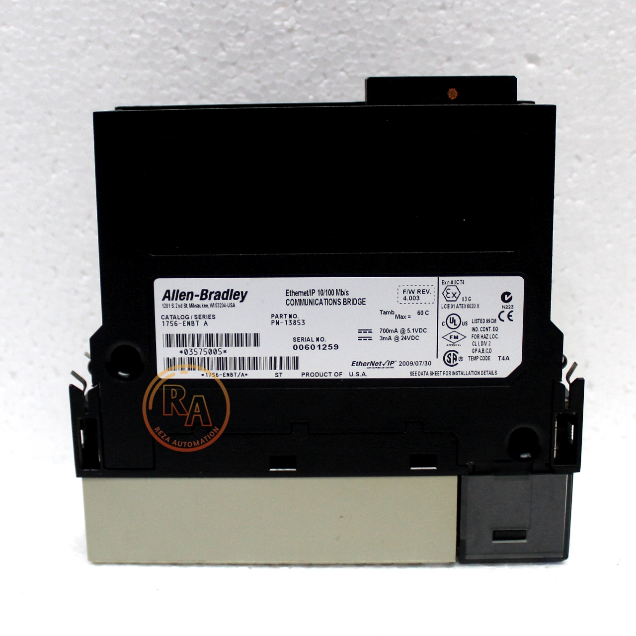 ALLEN BRADLEY 1756-ENBT ControlLogix EtherNet/IP 10/100 Bridge Module