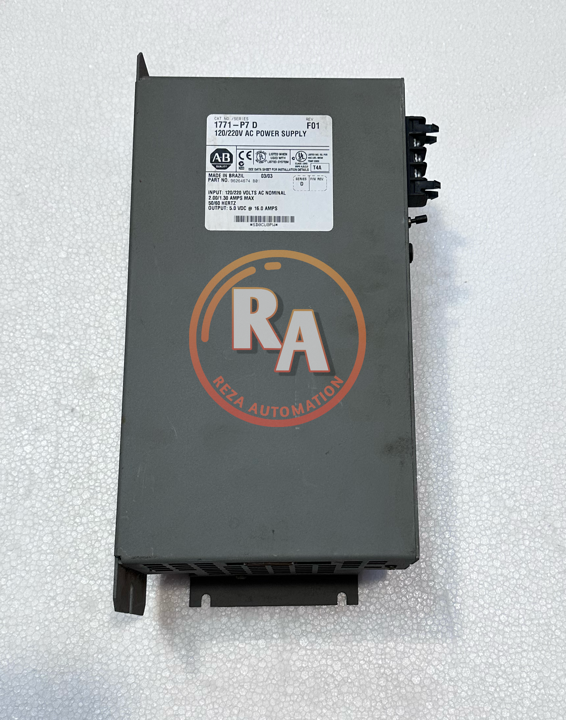Allen-Bradley 1771-P7 power supply MODULE. 16 AMP. 120/220 VAC. 5 VDC. 