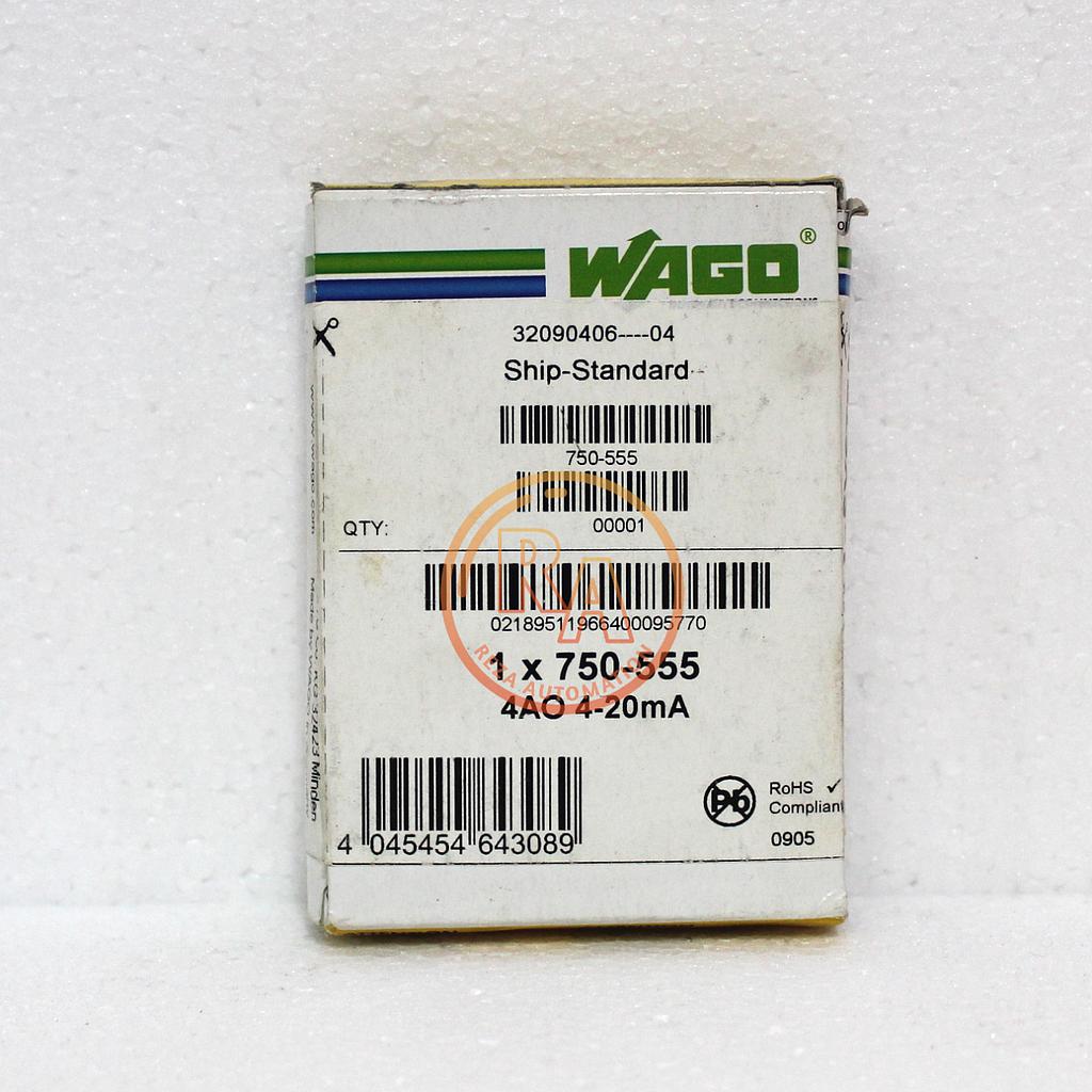 WAGO 750-555 Analogue Output Terminal 4AO 24VDC
