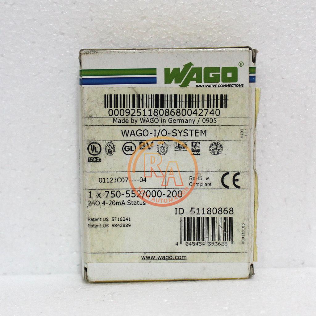 Wago 750-552/000/200 Analog Output Module 2AO 24VDC