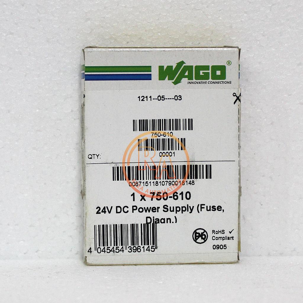 Wago 750-610 Power Supply 24 VDC