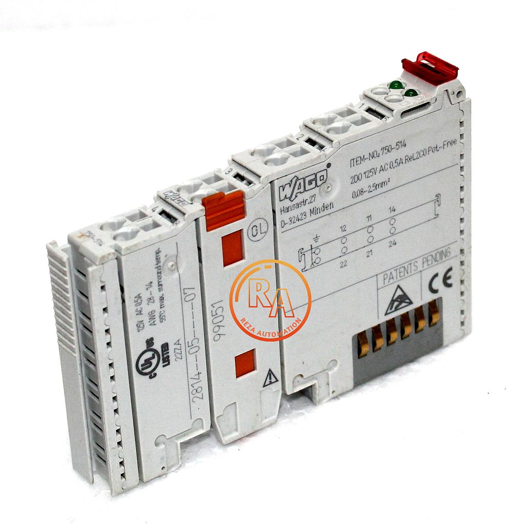 WAGO 750-514 Relay Output Module 2-Channel 25 VAC