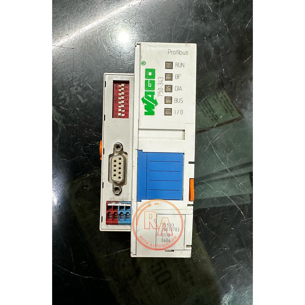 WAGO 750-343 FIELDBUS COUPLER PROFIBUS DP