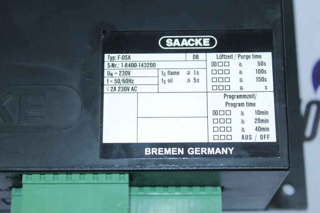 SAACKE F-OSA FIRING CONTROLLER