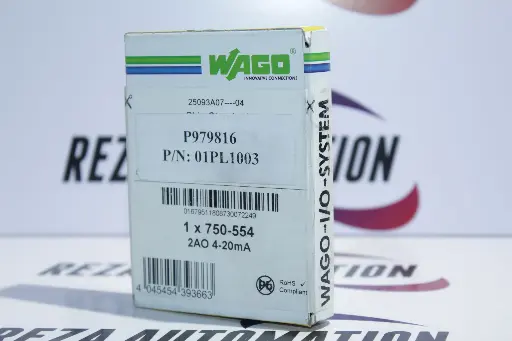 WAGO 750-554 Analog Output Module 2AO 24VDC